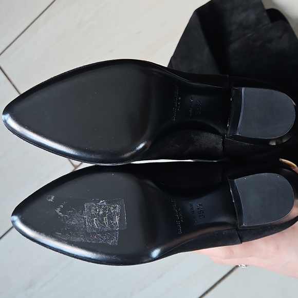NWT $1695 Saint Laurent Kim 60 Black Suede Leather OTK Boots [Size 35.5] 🖤 - Picture 13 of 15
